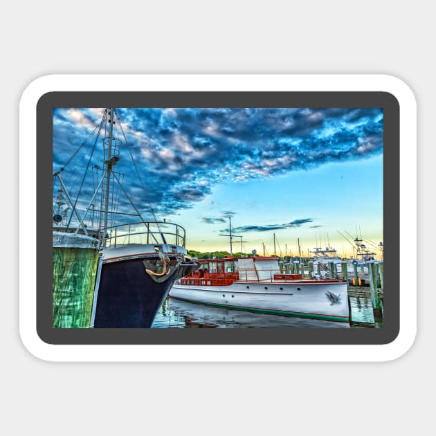 Falmouth Harbor Cape Cod Sticker by Gestalt Imagery